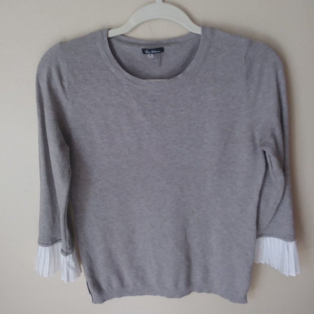 Ruffled-Sleeve Sweater